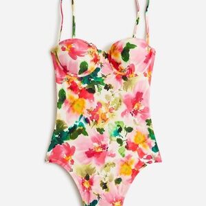 NEW Balconette underwire one piece swimsuit in floral